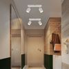 ZMH LED Deckenlampe Deckenstrahler Schwarz - 2 Flammig Deckenspots Flur GU10 Modern Deckenleuchte Flurlampe Schwenkbar Design Wandstrahler für Wohnzimmer Küche Schlafzimmer Esszimmer - Ohne Glühbirne Bild 5