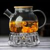 Jungengel Teekanne Glaskanne 1L Holzdeckel Glas-Wasserkessel Teezubereiter Hitzebeständig, 1 l, (Einzelkanne, 1-teiliges Set, Ohne Stövchen, Kanne mit integriertem Sieb), Integriertes Spiralsieb, Bambusdeckel, Hitzebeständig Borosilikatglas Bild 4