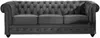 Vente-unique - CHESTERFIELD Sofa and armchair set SamtStoff Grau - B 78 cm88 cm x H 72 cm x L 165 cm82 cm205 cm Bild 2