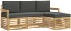 vidaXL Outdoor-Sofagarnitur 4 pcs Weiß und Anthrazit 3391622 Bild 2