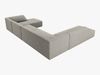 Micadoni Panorama-Ecksofa Ruby 7-Sitzer Links Kord Scala Hellgrau Bild 4