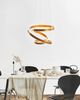 'Wanli' Hängelampe LED Gold Metall Pendelleuchte für Esszimmer für Schlafzimmer für Wohnzimmer 135 cm geschwungene Form Bild 3