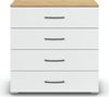 rauch Aditio Box, Kommode, 4 Schubladen, mit Softclose-Funktion, Farbe Weiß/Eiche Artisan, BxHxT 80x81x42cm Bild 2