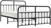 vidaXL Bettgestell mit Kopf- und Fußteil Metall Schwarz 150x200 cm 352598 Bild 5