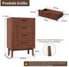 Furnishings Home Kommode Sideboard Mit 4 Schubladen Kommode schmal Holz Schrank (1 St, Highboard Anrichte Schlafzimmer Wohnzimmer Flur Büro Organizer), Kommode 60 cm breit Schrank mit Schubladen Bild 3