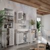 Waschbeckenunterschrank Liora Weiß 68x60 cm mit 2 Türen Vicco Bild 5