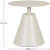 Couchtisch Lahoa aus Aluminium, rundes Design, modern, Farbe Sandshell, pflegeleicht Bild 2