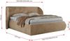 Polsterbett mit Lattenrost, Doppelbett Bettkasten, Bettgestell mit Gasdruckfeder Foam Matratze - CAELA CLASSIC - 180 x 200 cm - Beige Plüsch - MIRO LUX Bild 4