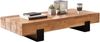 Couchtisch Akazie Vollholz Metall 130x59x25cm Modern Braun Schwarz Rechteckig Bild 2