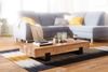 Couchtisch Akazie Vollholz Metall 130x59x25cm Modern Braun Schwarz Rechteckig Bild 5