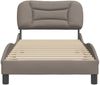 vidaXL Bettgestell ohne Matratze "Hvar" Taupe 80x200 cm Stoff 3207734 Bild 4