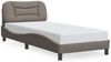 vidaXL Bettgestell ohne Matratze "Hvar" Taupe 80x200 cm Stoff 3207734 Bild 2