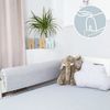Totsy Baby Bettkantenschutz für Kinderbetten 80 cm - Schutz für Bettrahmen Kantenschutz Kinder Babybett Minky Hellgrau Bild 3