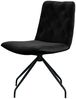 KAWOLA Stuhl NEW CHARME Drehstuhl Esszimmerstuhl Velvet schwarz 87 x 66 x 52 cm Bild 3