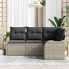 vidaXL Gartensofa-set mit Speicher 4 pcs Hellgrau Poly-Rattan 3354351 Bild 3