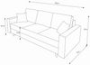 Sofa 3-Sitzer CARDE mit Schlaffunktion Hellgrau Bild 3