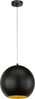 Fischer & Honsel 60763 Pendelleuchte Mylon rund Schwarz Gold E27 30cm Bild 4