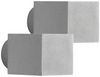 2er-Set Wandleuchten SQUARE grau, Up-/Down-Light, GU9, Höhe 9 cm, IP44 Bild 2