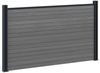 vidaXL Zaunelement 4 pcs WPC und Aluminium Grau 3429441 Bild 3
