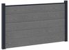 vidaXL Zaunelement 4 pcs WPC und Aluminium Grau 3429441 Bild 2