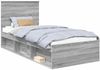 vidaXL Bettrahmen Graues Sonoma 100 x 200 cm Massives Kiefernholz 3409395 Bild 2
