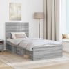 vidaXL Bettrahmen Graues Sonoma 100 x 200 cm Massives Kiefernholz 3409395 Bild 3