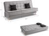 Schlafsofa (B/H/T: 199x91x91 cm) in Hellgrau Bild 5