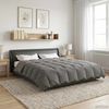 vidaXL Winterbettdecke Gepolstert Hellgrau 200 x 200 cm Mikrofaser 42026088 Bild 4