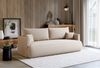 Selsey 'Ovo Mini' 3-Sitzer Schlafsofa mit Bettkasten, Chenille Easy-Clean, creme Bild 3