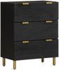 vidaXL Sideboards 2 Stk. Schwarz 60x33x75 cm Holzwerkstoff 3309992 Bild 2