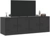 vidaXL TV-Schränke 2 Stk. Schwarz 67x39x44 cm Stahl 841632 Bild 4
