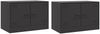 vidaXL TV-Schränke 2 Stk. Schwarz 67x39x44 cm Stahl 841632 Bild 2
