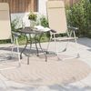 vidaXL Bereichsteppiche Rund PALMERAS Beige Ø 160 CM Polyester 42022646 Bild 3