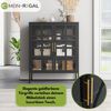 Mein-Regal Highboard Glasgow aus Metall Beistellschrank 2 Glastüren Schwarz Bild 5
