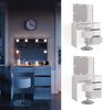 Schminktisch Sherry Weiß 90 cm mit LED Beleuchtung und Hocker Vicco Bild 2