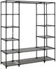 vidaXL Stoffschrank mit Fächern Kleiderstangen Grau 150x45x176cm 282436 Bild 5