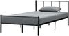 en.casa 'Laos' Metallbett, Einzelbett 120x200 cm, Schwarz, mit Lattenrost Bild 2