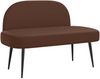vidaXL Gepolsterte Bank mit Rückenlehne Braun 110 x 60 x 76 cm 42040800 Bild 2