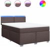 vidaXL Boxspringbett mit Matratze Dunkelbraun 160x200 cm Stoff 3288235 Bild 2