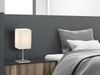 LED Tischleuchte Silber Chrom mit Plissee Stoffschirm Weiß, Höhe 26cm Bild 5