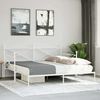 vidaXL Tagesbett Ausziehbar ohne Matratze Weiß 100x190 cm Stahl 4104690 Bild 3