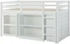 Vente-unique - ABRENO Bett Holz, PlatteHolz, Platte Weiß - B 97 cm x H 110 cm x L 197,8 cm Bild 3
