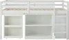 Vente-unique - ABRENO Bett Holz, PlatteHolz, Platte Weiß - B 97 cm x H 110 cm x L 197,8 cm Bild 4