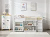 Vente-unique - ABRENO Bett Holz, PlatteHolz, Platte Weiß - B 97 cm x H 110 cm x L 197,8 cm Bild 2