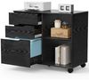 DUMOS Aktenschrank Aktenschrank,Rollcontainer Aufbewahrung, Büroschubladen Büroschrank Büroschrank mit um 360° drehbaren Rollen, 3 Schubladen Bild 4