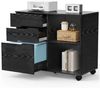 DUMOS Aktenschrank Aktenschrank,Rollcontainer Aufbewahrung, Büroschubladen Büroschrank Büroschrank mit um 360° drehbaren Rollen, 3 Schubladen Bild 5