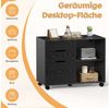 DUMOS Aktenschrank Aktenschrank,Rollcontainer Aufbewahrung, Büroschubladen Büroschrank Büroschrank mit um 360° drehbaren Rollen, 3 Schubladen Bild 3