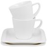 DUO WHITE COLLECTION 2er Set Espressotasse INFINITY 80 ml mit Untertasse New Bone China Porzellan Bild 3