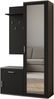 AX LIVING Garderobe mit Spiegel Magnola – 100 cm Breit, Grau & Schwarz Bild 2