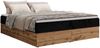 Polsterbett mit Bettkasten, Boxspringbett ohne Kopfteil WOOD ZERO, 7-Zonen Multipocket-Matratze und Topper, modernes Bett für Schlafzimmer - Schwarz Cordstoff - 180 x 200 cm - H4 Bild 4